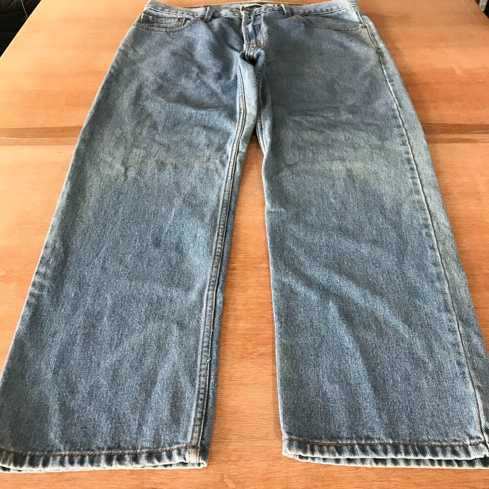 Levi's 505 Regular Fit Jeans Men 38x27 Blue Mid Rise Medium Wash Stretch 18422